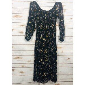 Kimchi Blue black floral elastic top dress size 2